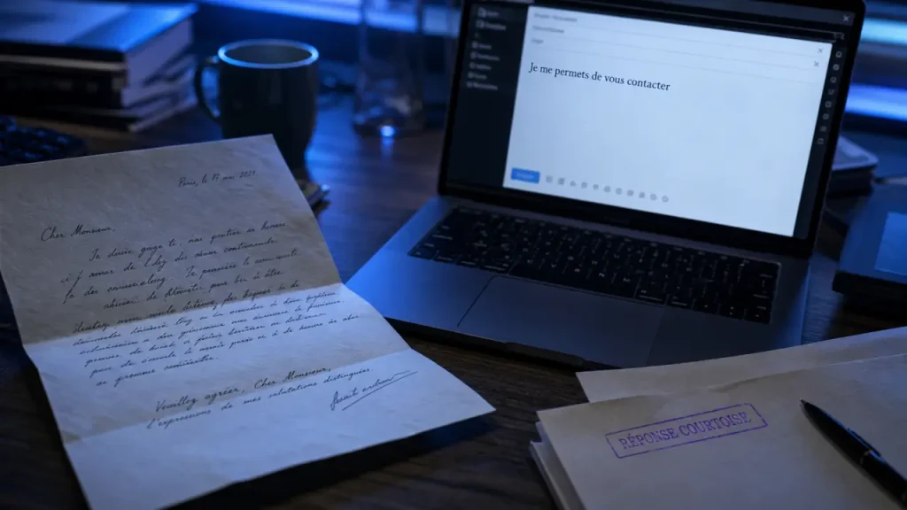 Je me permets de vous contacter : lettre et brouillon d’e-mail, ton courtois