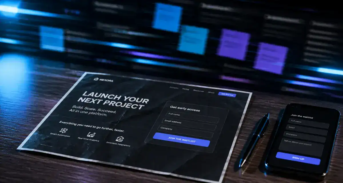 Lead magnet : landing page imprimée et formulaire de capture
