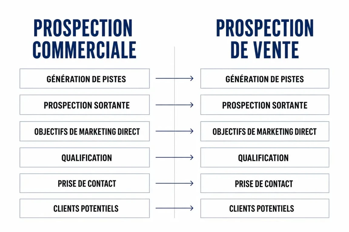Prospection commercial en anglais : comparaison visuelle des termes et usages entre français et anglais