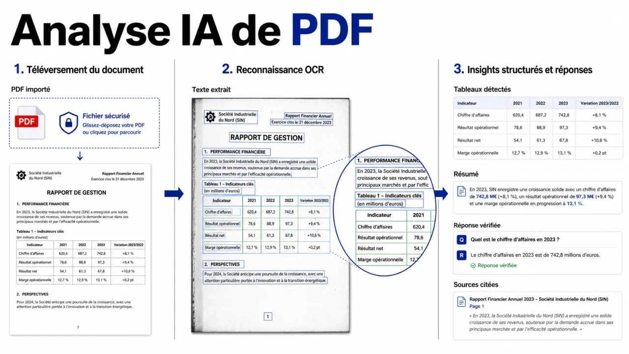 Processus d'analyse de documents PDF par intelligence artificielle