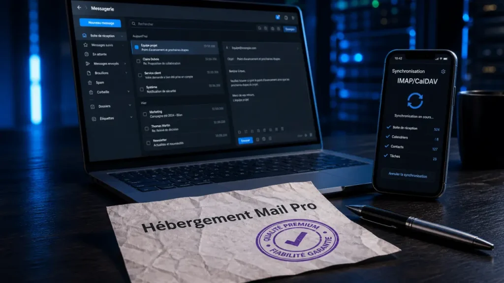 Hebergement mail pro : stockage, antispam, renouvellement