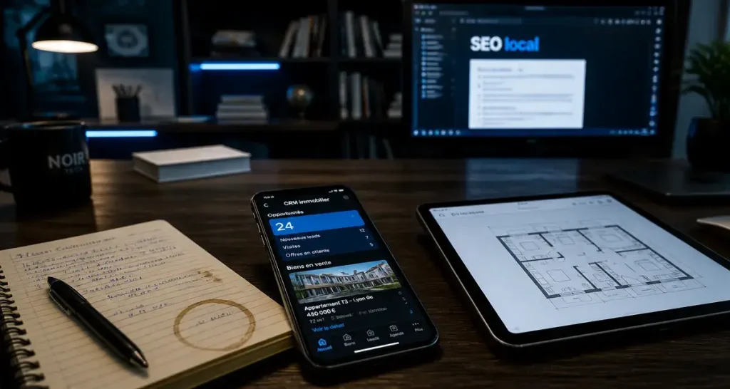 marketing digital inmobiliario bureau tech pour SEO local et CRM
