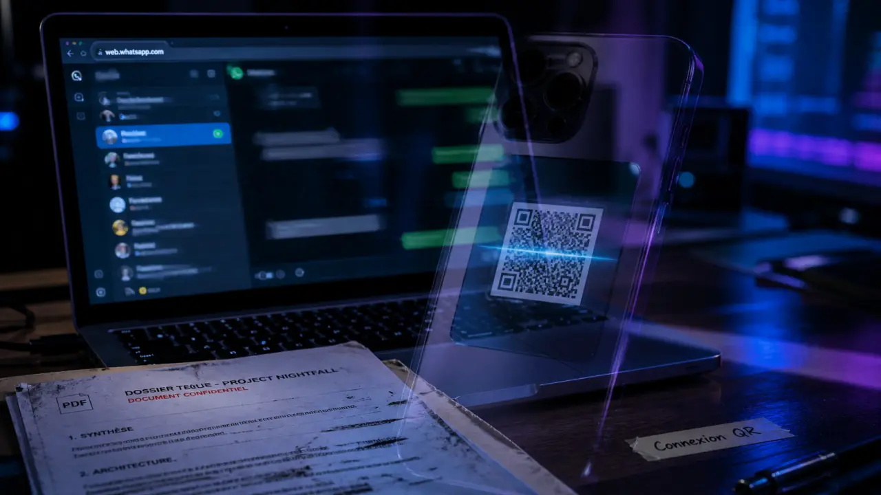 WhatsApp Business online : connexion QR sur ordinateur portable