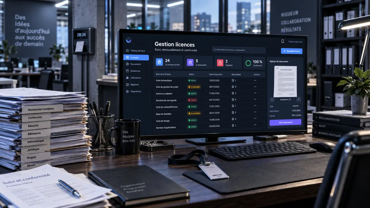 Business license management software : renouvellement licences sans tableur