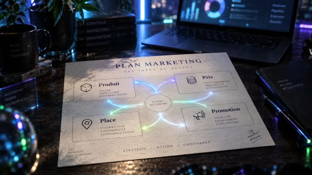 Les 4 p en marketing : Produit Prix Place Promotion